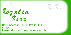 rozalia kirr business card